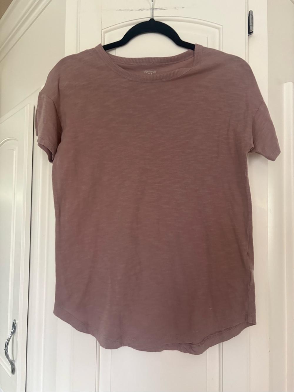Madewell Slim Crewneck Tee in Dusty Mauve